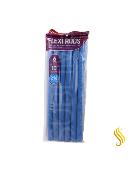 Red Kiss Flexi Rods 10" 9/16" 6 Piezas Pack Blue Rulos Flexibles